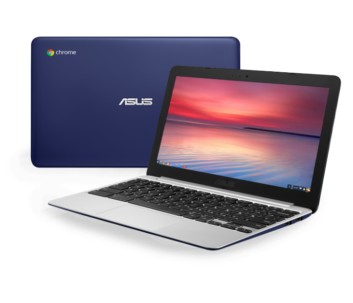 ASUS Chromebook C201 11.6 Inch  Android Rockchip 2 GB RAM 16GB SSD Laptop Refurbished - Blue - Zoom Image 2