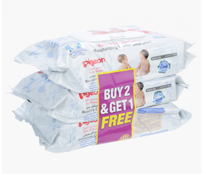 Pigeon 70 Sheet Baby Wipes Moisturizing Cloth - Zoom Image