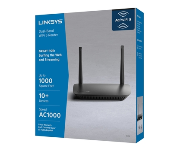 Linksys E5350 WiFi 5 Router Dual-Band AC1000 - Black - Zoom Image 7