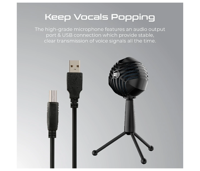 Vertux SPHERE Circumaural High Definition Gaming Microphone - Black - Zoom Image 2