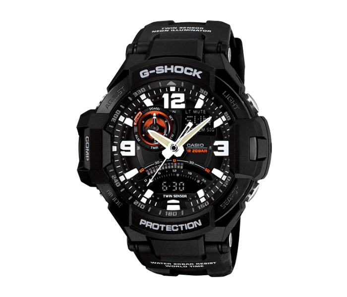 Casio GA-1000-1AVDR G-Shock Gravity Master Analogue Digital Watch for Men - Black - Zoom Image 1