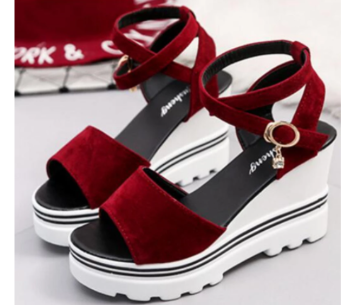 New Summer High Heels Wedges EU38 for Women – Red - Zoom Image 3