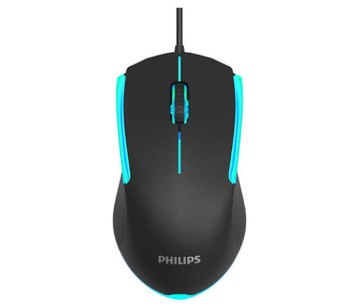 Philips USB SPK9314 Wired Gaming Mouse with 7-way Ambiglow Lighting and Optical Sensor - Black - Zoom Image 1