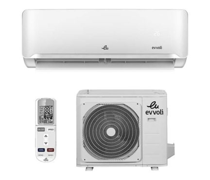 Evvoli EVPIS-18K-MD-1 18000 BTU 1.5 Ton Split Piston Compressor Air Conditioner - White - Zoom Image 1