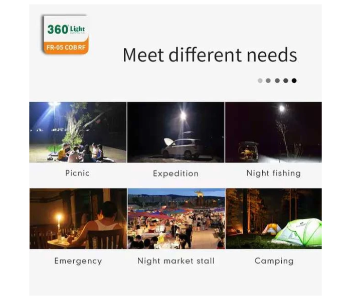 360 Degree Multifunction Outdoor 1250W LED Super Bright Tent Light Rod - Zoom Image 4