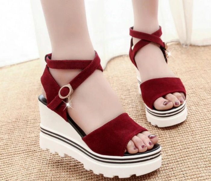 New Summer High Heels Wedges EU38 for Women – Red - Zoom Image 1