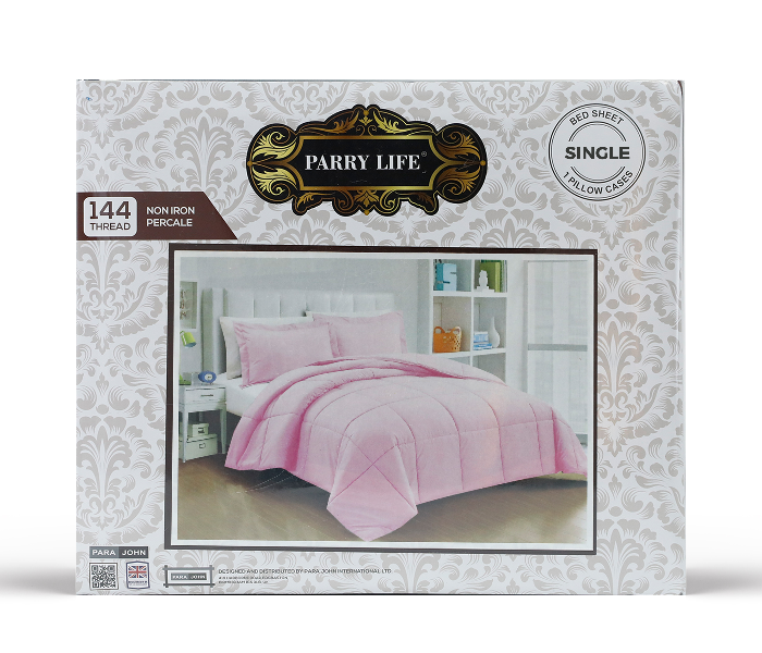 Parry Life PLBS7036P 90GSM Micro Fiber Machine Washable Single Flat Sheet - Pink - Zoom Image 2