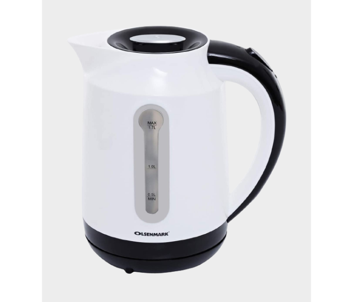 Olsenmark OMK2248 1.7 Litre Electric Plastic Kettle - Black and White - Zoom Image 2