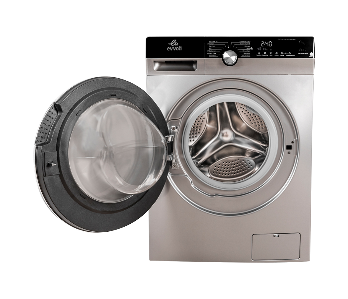 Evvoli EVWM-FBLE-1015S 10 KG 1500 PRM Front Load Washing Machine - Silver - Zoom Image 2