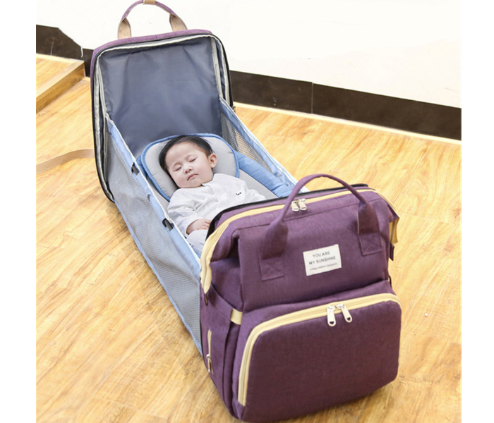 KidLe 1038 Baby Folding Bed Backpack - Violet - Zoom Image 3