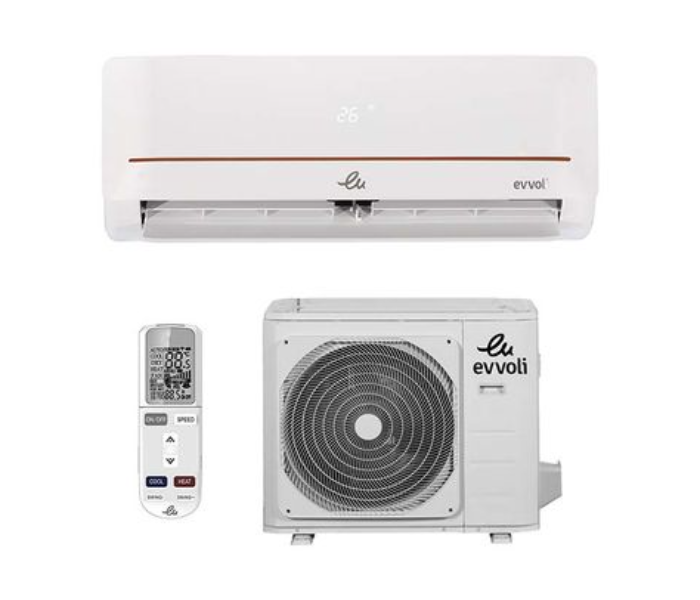 Evvoli EVT3-18K-MD-4S 18000 BTU 1.5 Ton Split T3 Rotary Compressor Air Conditioner - White - Zoom Image 1