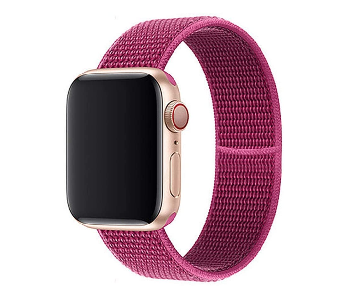 Generic GN-WB758-42-41 Nylon Sport Loop Band for Apple Watch Series - Dragon Fruit Pink - Zoom Image