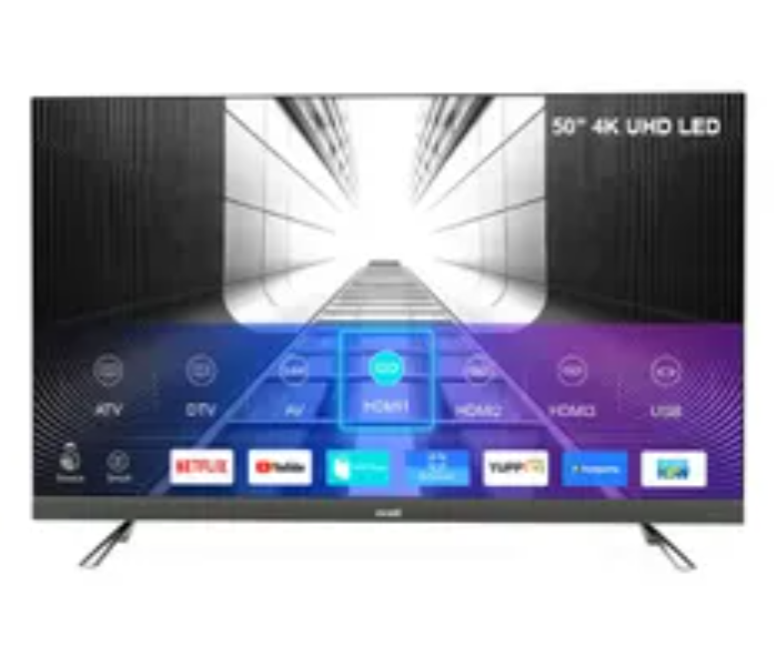 Evvoli 50EV350US 50-Inch 4K UHD Smart LED TV With Digital Netflix And Youtube -  Black - Zoom Image 1