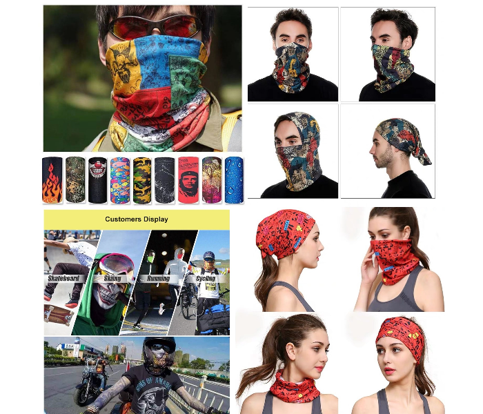 Random Multi-Purpose Seamless Headkerchief Buff Bandana Scarf - Zoom Image 1