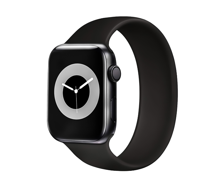 Promate LOOP-44XL 42mm or 44mm Extra Large Solo Loop Strap for Apple Watch - Black - Zoom Image 1