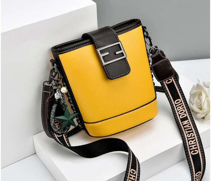 Luxury Fashion Design Vintage Bucket Mini Bag for Women - Yellow - Zoom Image 1