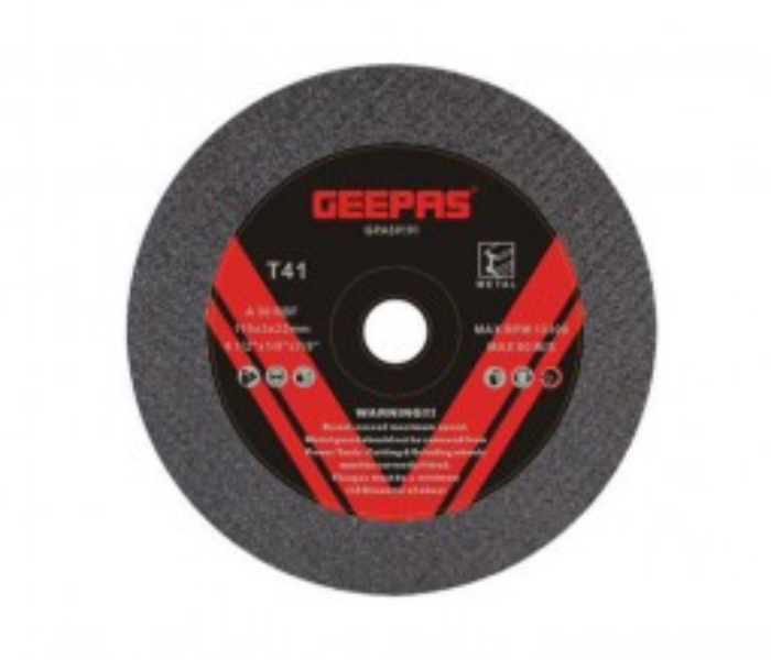 Geepas GPA59191 115mm Professional Metal Cutting Disc - Black - Zoom Image