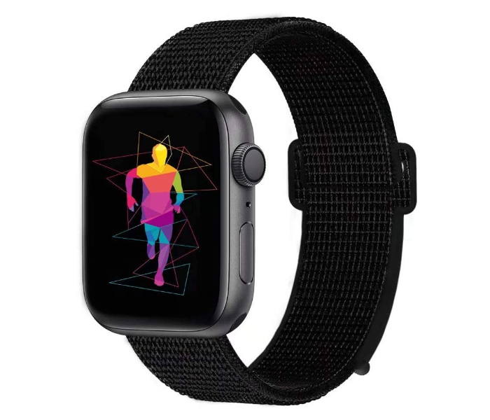 Generic GN-WB758-42-09 Nylon Sport Loop Band for Apple Watch Series - Black - Zoom Image