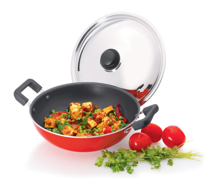 Premier 2762 24cm Non-Stick Kadai - Red & Black - Zoom Image 3