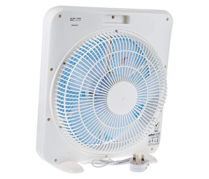 Sanford SF6661BFN 45Watts 12Inch Box Fan- White and Blue - Zoom Image 2