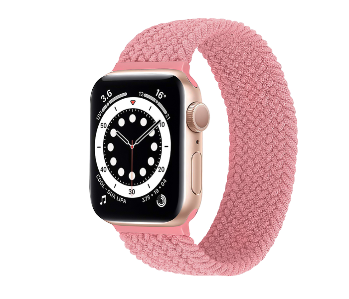 Promate FUSION-44M 42mm or 44mm Solo Loop Nylon Braided Strap for Apple Watch - Pink - Zoom Image