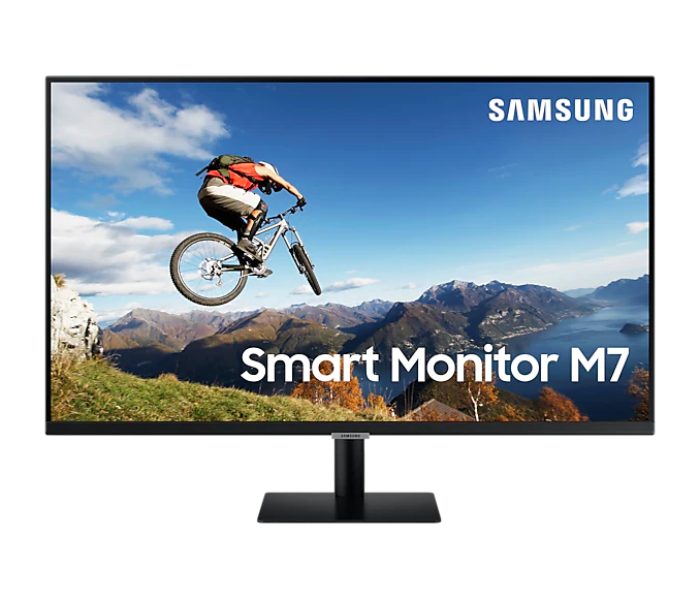 Samsung LS32AM700UMXUE 32 inch UHD Smart Monitor with Mobile Connectivity - Black - Zoom Image 1