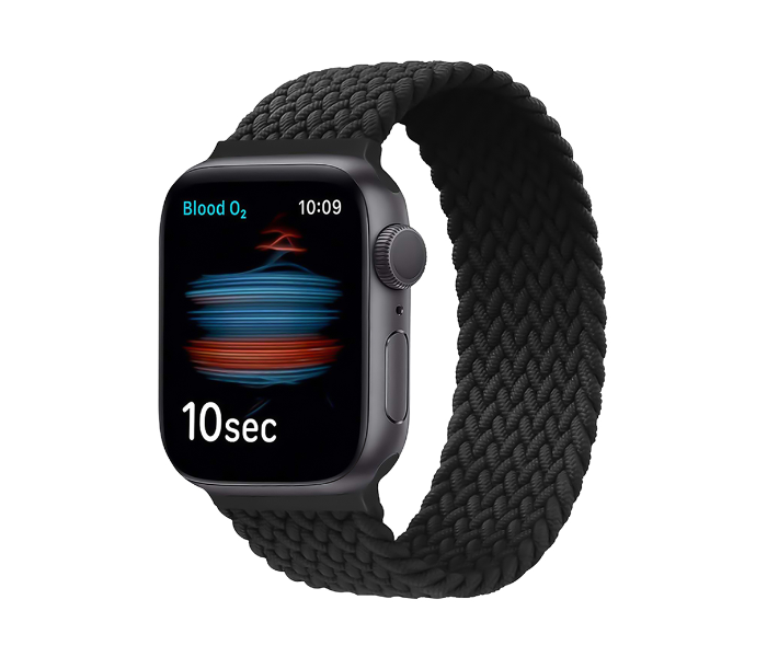 Promate FUSION-40L 38mm or 40mm Solo Loop Nylon Braided Strap for Apple Watch - Charcoal - Zoom Image