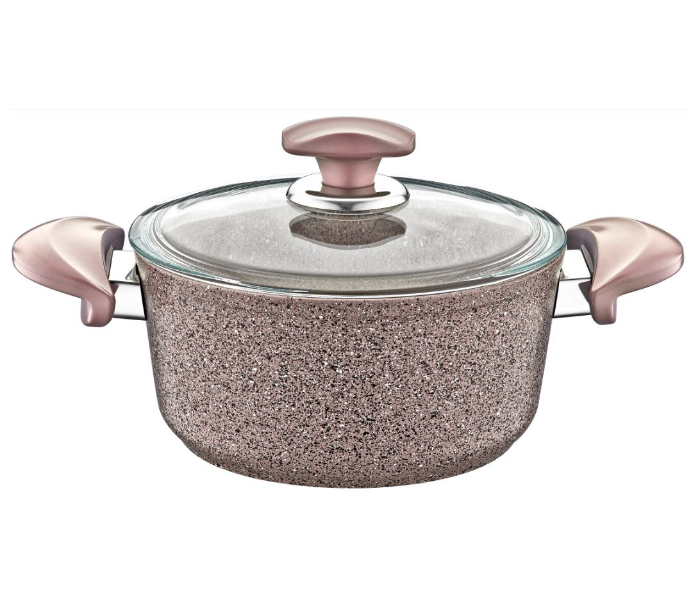 OMS Collection 24 Cm NonStick Granitec Casserole - Brown  - Zoom Image