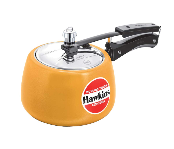 Hawkins CMY30 3 Litre Contura Pressure Cooker - Mustard Yellow - Zoom Image 1