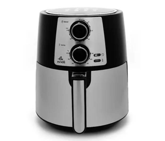 Evvoli EVKA-AF3501B 3.5L 1400W Adjustable Temperature Control Air Fryer - Black and Grey - Zoom Image 2