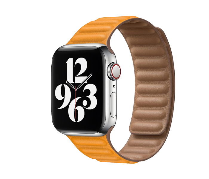 Promate MAGLET-40 38mm or 40mm Leather Strap for Apple Watch  - California Poppy - Zoom Image 1