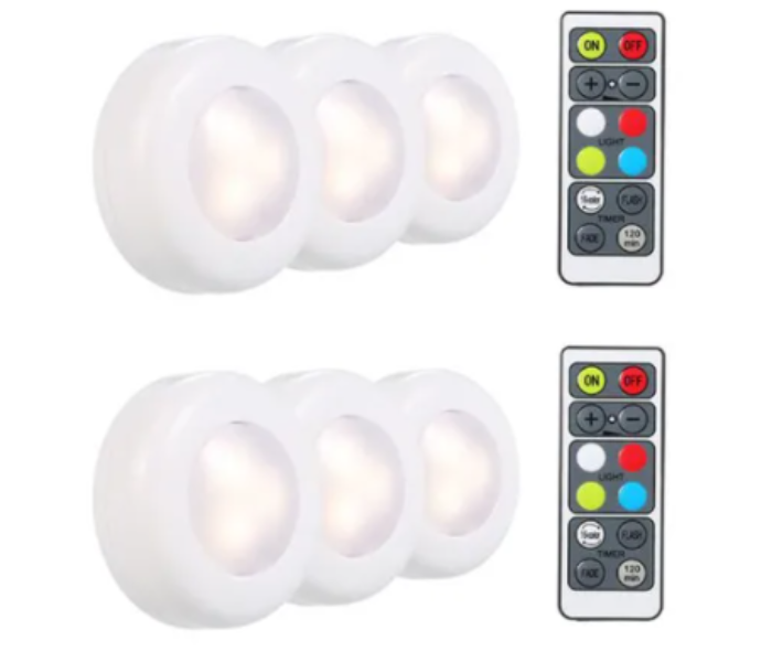 6 Piece Under Cabinet LED Lamp Set - Multicolour - Zoom Image