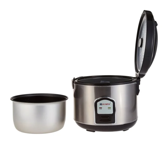 Olympia OEM-735 3 Litre Rice Cooker with Steamer - Black and Silver - Zoom Image 3