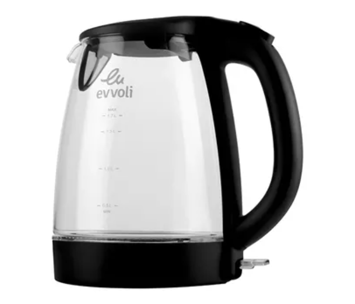 Evvoli EVKA-KE17MB 1.7 Liters Glass Body Kettle - Black - Zoom Image 3