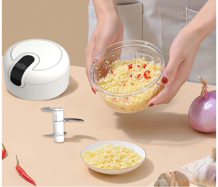 Generic Wireless Mini USB Rechargeable Electric Food Maker Processor JA166- White - Zoom Image 5