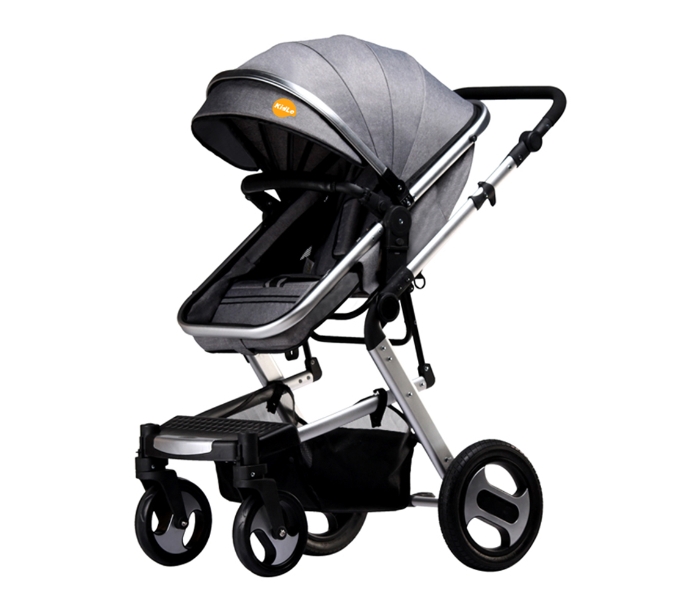 KidLe S-001 High View Stroller for Babies - Grey - Zoom Image