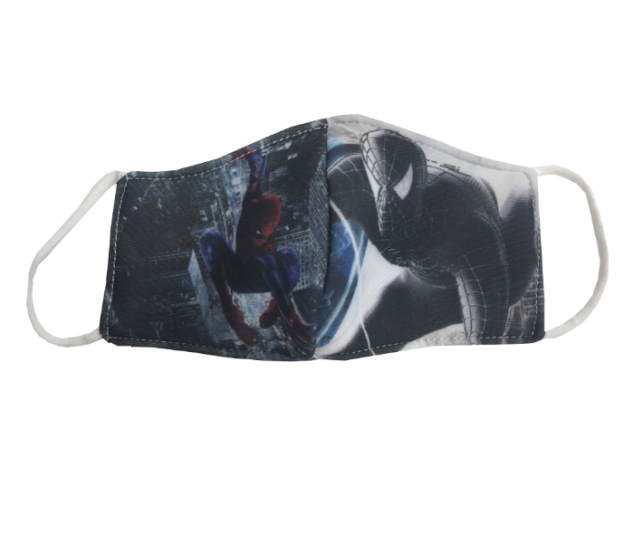 Zap Spider Man Dark Theme Printed Reusable and Washable Mask for Kids - Zoom Image