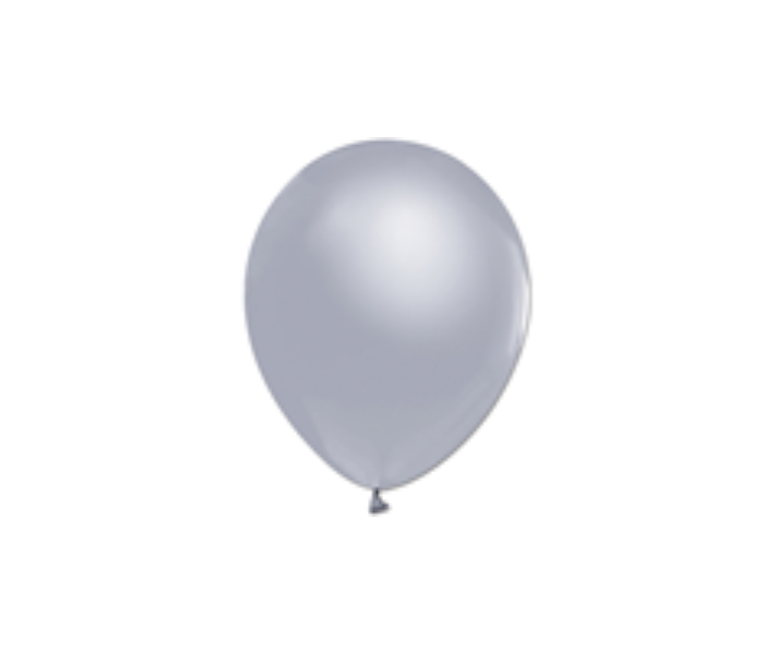 Rota Party Pack of 100 Piece 12 inch Metallic Latex Balloon - Silver - Zoom Image