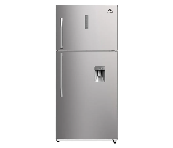 Evvoli EVRFM-648MSS 800 Liters Double Door Top Mount Refrigerator - Silver - Zoom Image 1