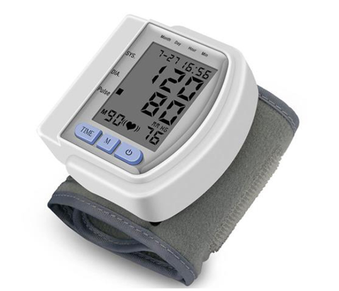 Digital CK-102S Blood Pressure Monitor Sphygmomanometer with Wristband-White - Zoom Image 3