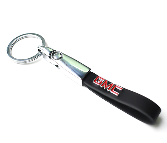 Logo Keychain for GMC - Black and Silver - Zoom Image