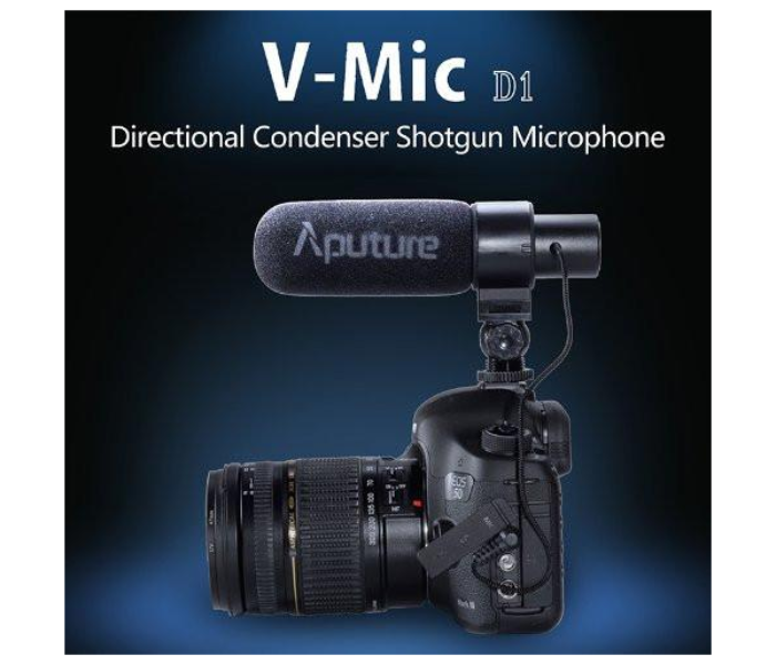 Aputure V-Mic D1 Directional Condenser Shotgun Microphone - Black - Zoom Image 2