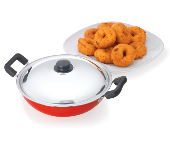 Premier 2779 26cm Non-Stick Kadai - Red & Black - Zoom Image 2