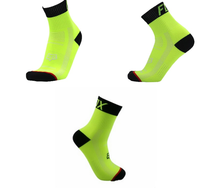 Cycling Compression Socks Fox Design for Road Bike and Mountain Bike - Green - Zoom Image 1