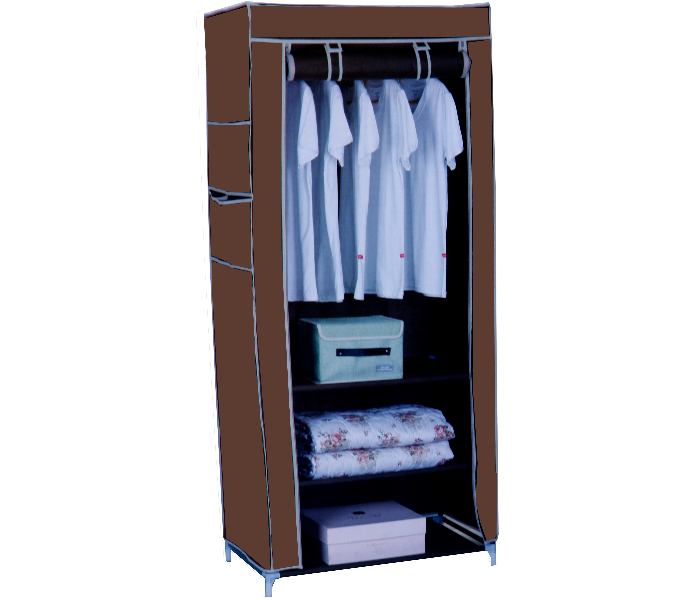 In-House Non-woven Fabric Portable Clothes Closet WRD-2823- Brown - Zoom Image 1