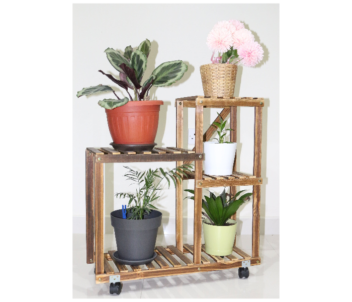 Serah Home Decors S11 Solid Wood Flower Plant Display Stand - Wood - Zoom Image 3