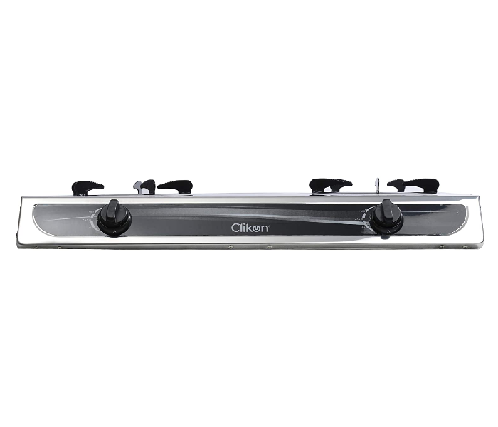 Clikon CK4276 2 Burner Gas Stove - Black and Silver - Zoom Image 3