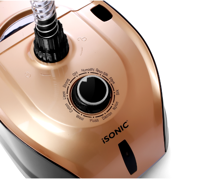 iSonic IGS 311 Multifunctional Garment Steamer with Stand - Black and Gold - Zoom Image 4