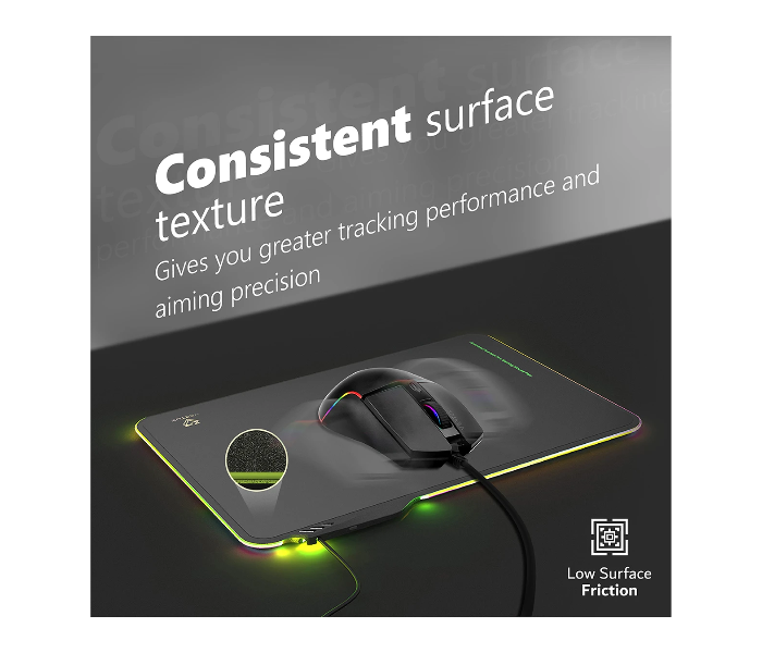 Vertux FLUXPAD Optimized Low Resistance Anti-Friction Gaming Mouse Pad - Black - Zoom Image 3