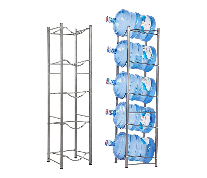 Classic 5 Tier Water Bottle Storage Rack - Silver - Zoom Image 1